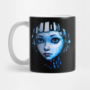 Blue Space Girl Mug